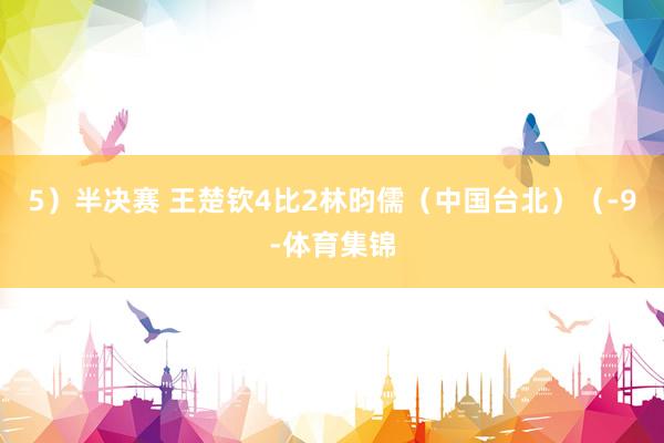 5）半决赛 王楚钦4比2林昀儒（中国台北）（-9-体育集锦