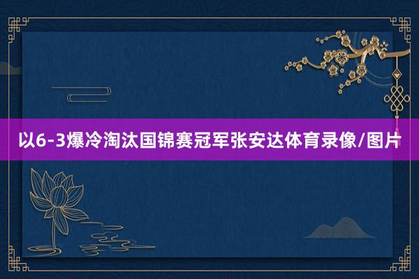 以6-3爆冷淘汰国锦赛冠军张安达体育录像/图片