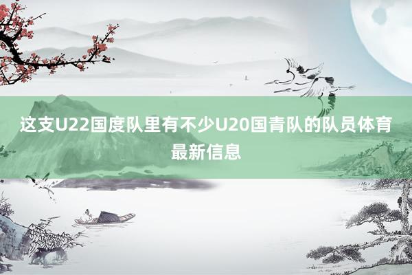 这支U22国度队里有不少U20国青队的队员体育最新信息