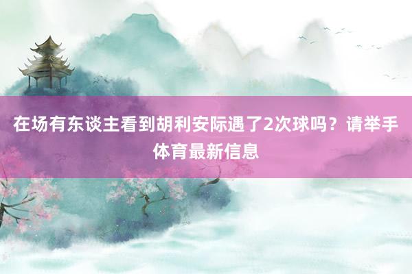 在场有东谈主看到胡利安际遇了2次球吗？请举手体育最新信息