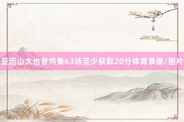 亚历山大也曾鸠集63场至少获取20分体育录像/图片
