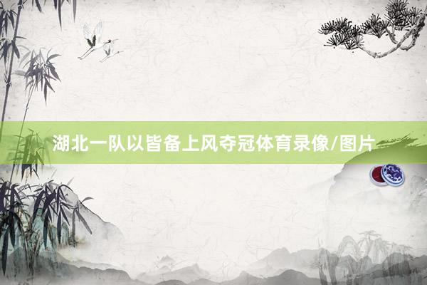 湖北一队以皆备上风夺冠体育录像/图片