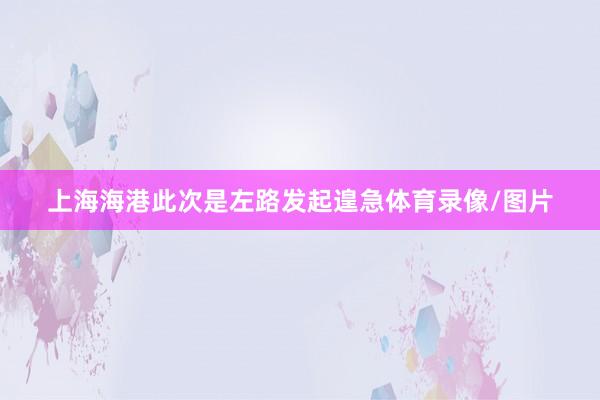 上海海港此次是左路发起遑急体育录像/图片