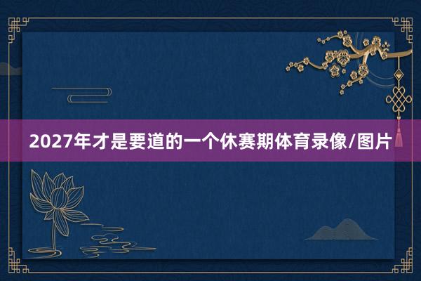2027年才是要道的一个休赛期体育录像/图片