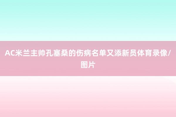 AC米兰主帅孔塞桑的伤病名单又添新员体育录像/图片