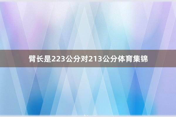 臂长是223公分对213公分体育集锦