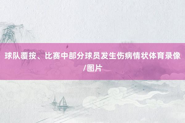 球队覆按、比赛中部分球员发生伤病情状体育录像/图片