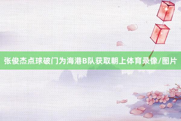 张俊杰点球破门为海港B队获取朝上体育录像/图片
