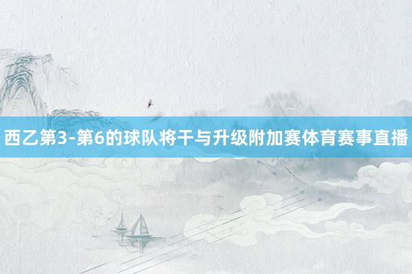西乙第3-第6的球队将干与升级附加赛体育赛事直播