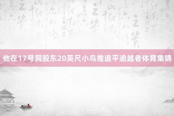 他在17号洞股东20英尺小鸟推追平逾越者体育集锦