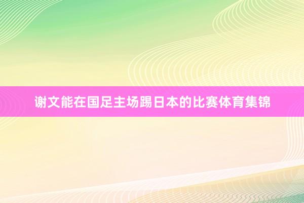 谢文能在国足主场踢日本的比赛体育集锦