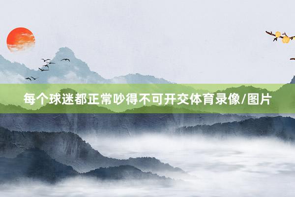 每个球迷都正常吵得不可开交体育录像/图片