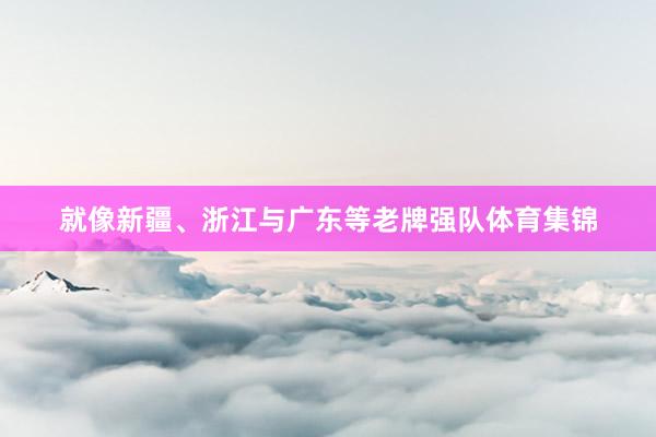 就像新疆、浙江与广东等老牌强队体育集锦
