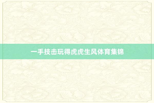 一手技击玩得虎虎生风体育集锦