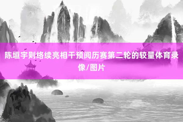 陈垣宇则络续亮相干预阅历赛第二轮的较量体育录像/图片