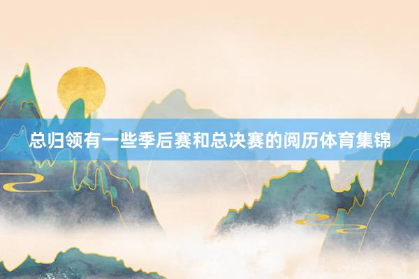 总归领有一些季后赛和总决赛的阅历体育集锦
