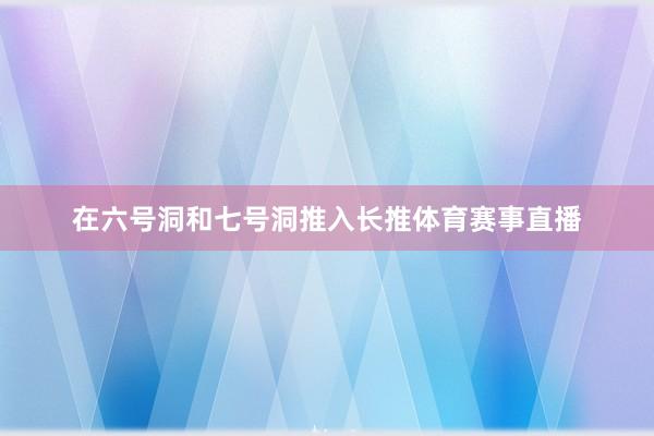 在六号洞和七号洞推入长推体育赛事直播