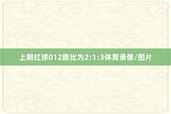 上期红球012路比为2:1:3体育录像/图片