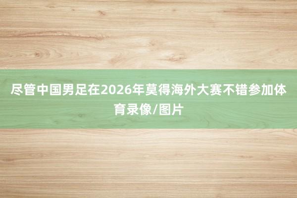 尽管中国男足在2026年莫得海外大赛不错参加体育录像/图片