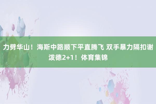 力劈华山!海斯中路顺下平直腾飞 双手暴力隔扣谢泼德2+1!体育集锦